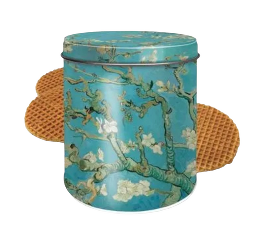 Round Tin Van Gogh Almond Blossoms with Syrup Waffles.