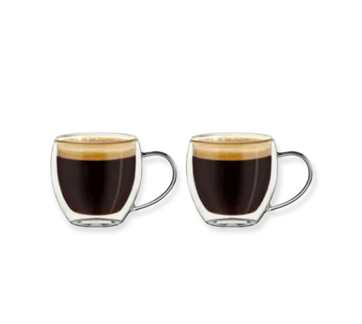 Double walled glass espresso 100ml s/2